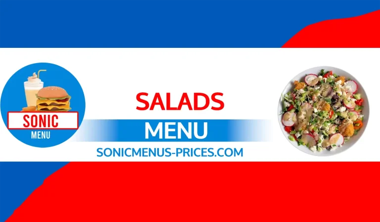 Sonic Salads Menu 2025
