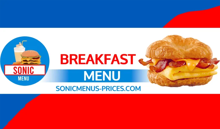 Sonic Breakfast Menu 2025