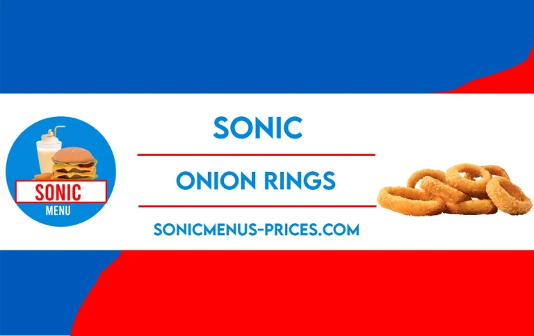 Sonic Onion Rings Price